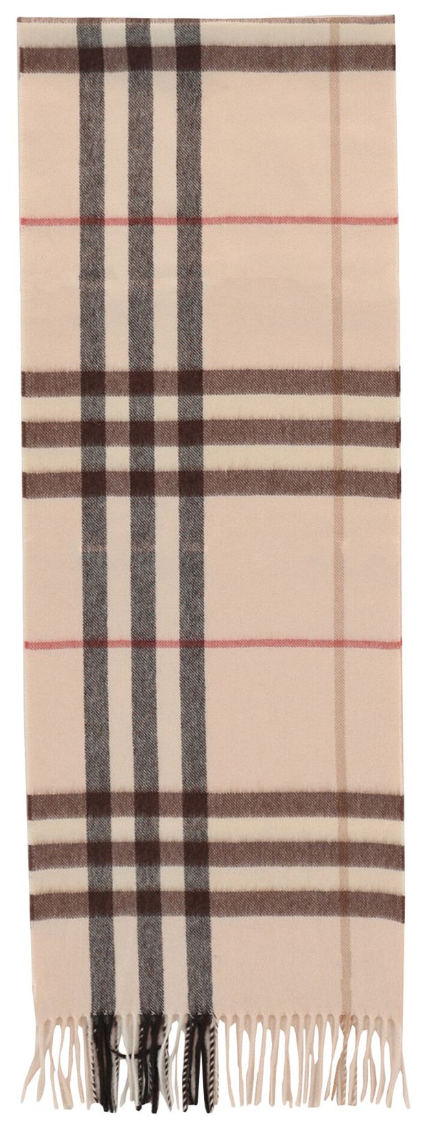 Burberry Giant Check Cashmere Scarf Alabaster
