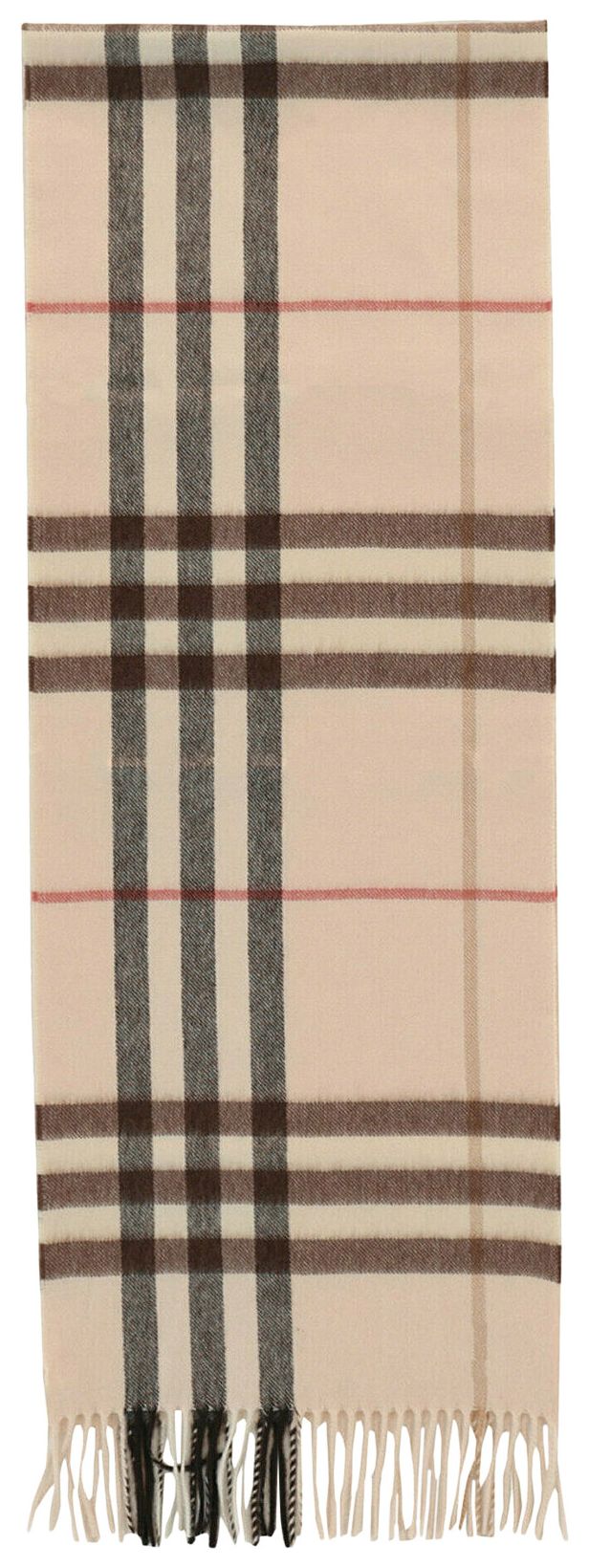 Burberry Giant Check Cashmere Scarf Alabaster