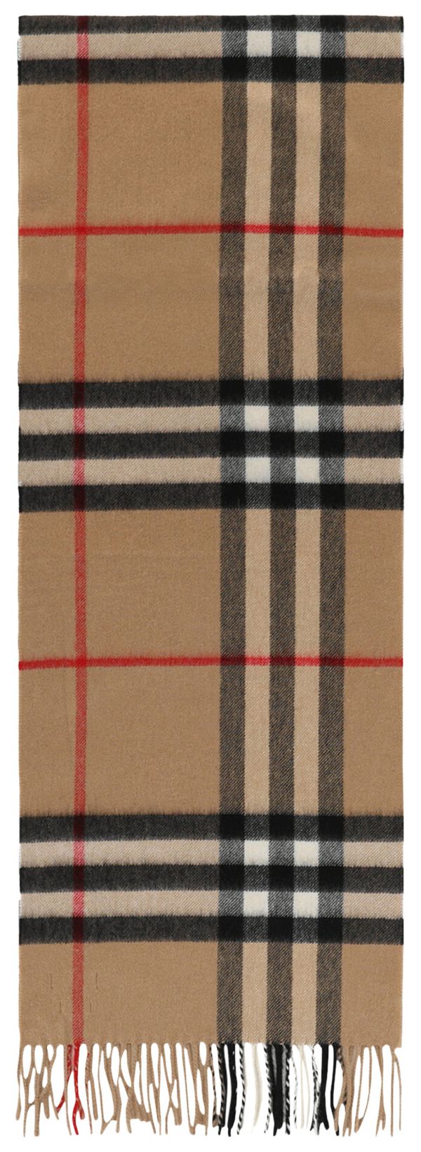 Burberry Giant Check Cashmere Scarf Beige