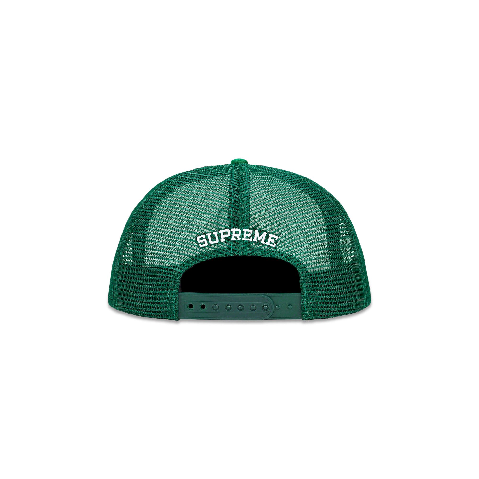 【新作からSALEアイテム等お得な商品満載】 Buy Supreme Pin Up Mesh Back 5-Panel 'Green' - FW22H131 帽子