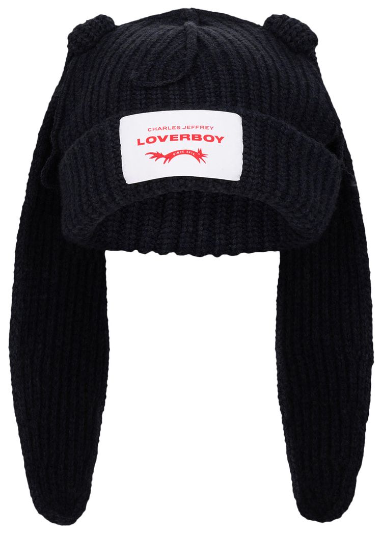 Charles Jeffrey Loverboy Chunky Rabbit Beanie Black