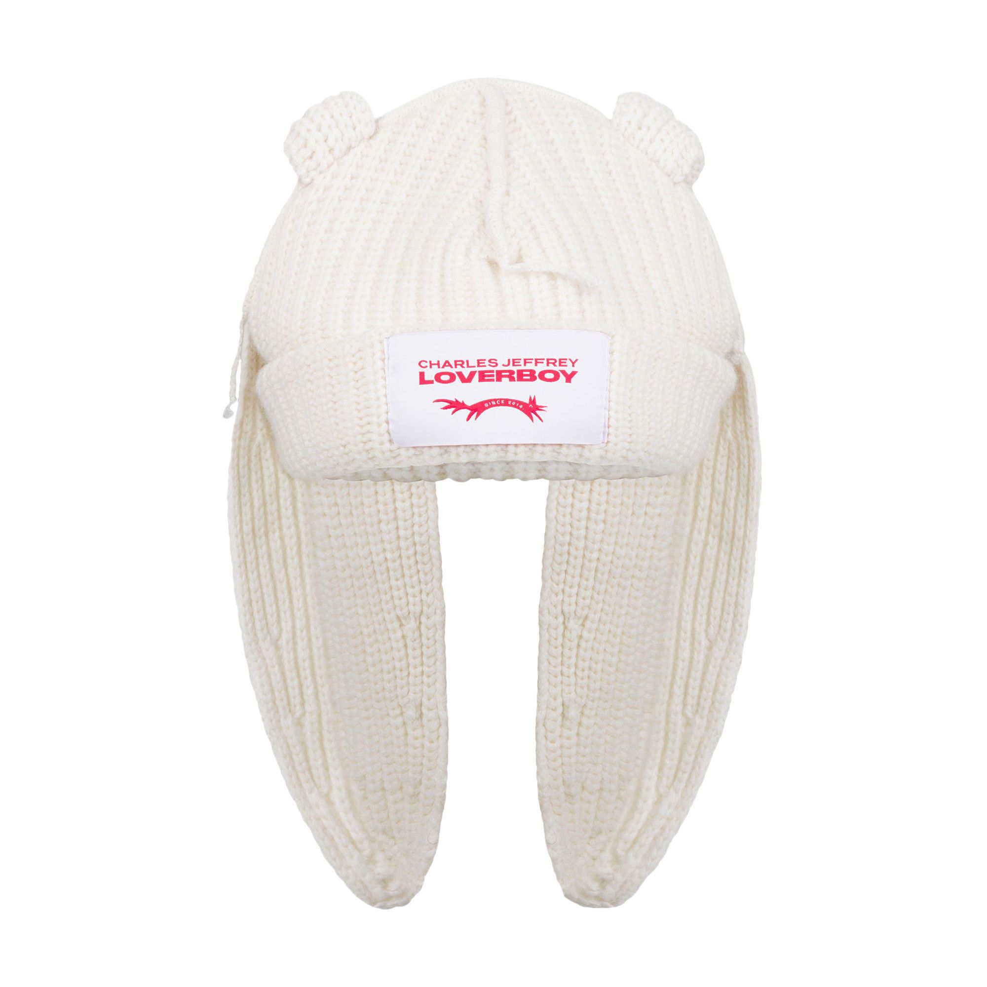 Buy Charles Jeffrey Loverboy Chunky Rabbit Beanie 'Ecru