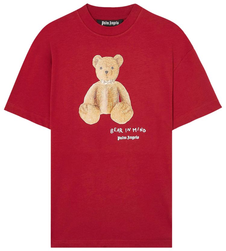 Palm Angels Bear In Mind Reg Tee RedBrown