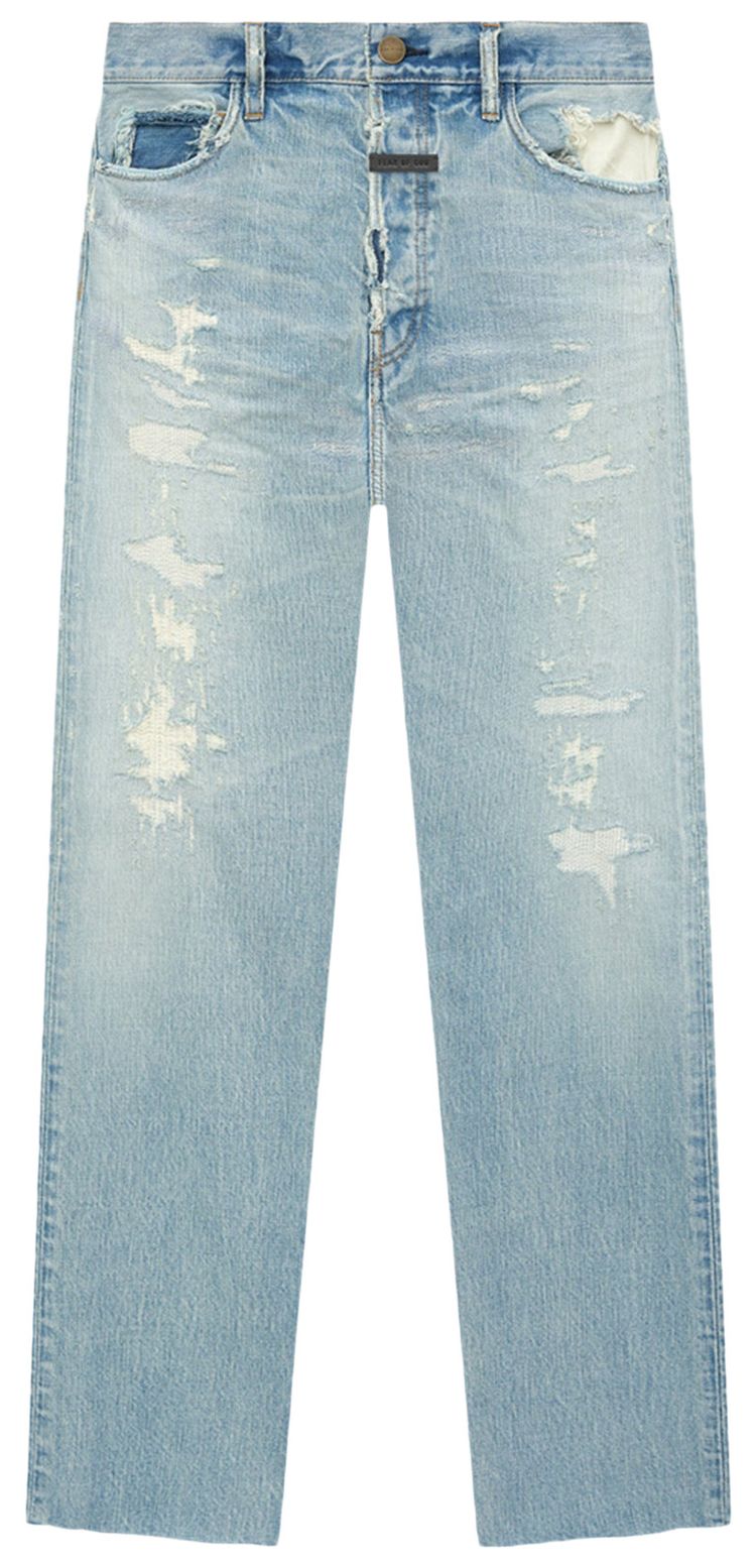 Fear of God 5 Pocket Straight Leg Jean Medium Indigo