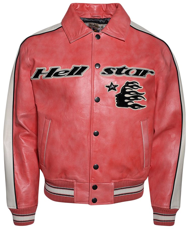 Hellstar All Star Leather Jacket Red