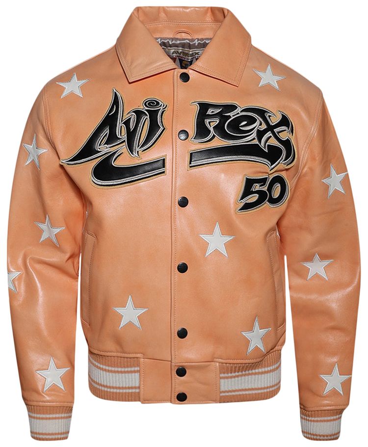 Hellstar A2 Leather Jacket Orange