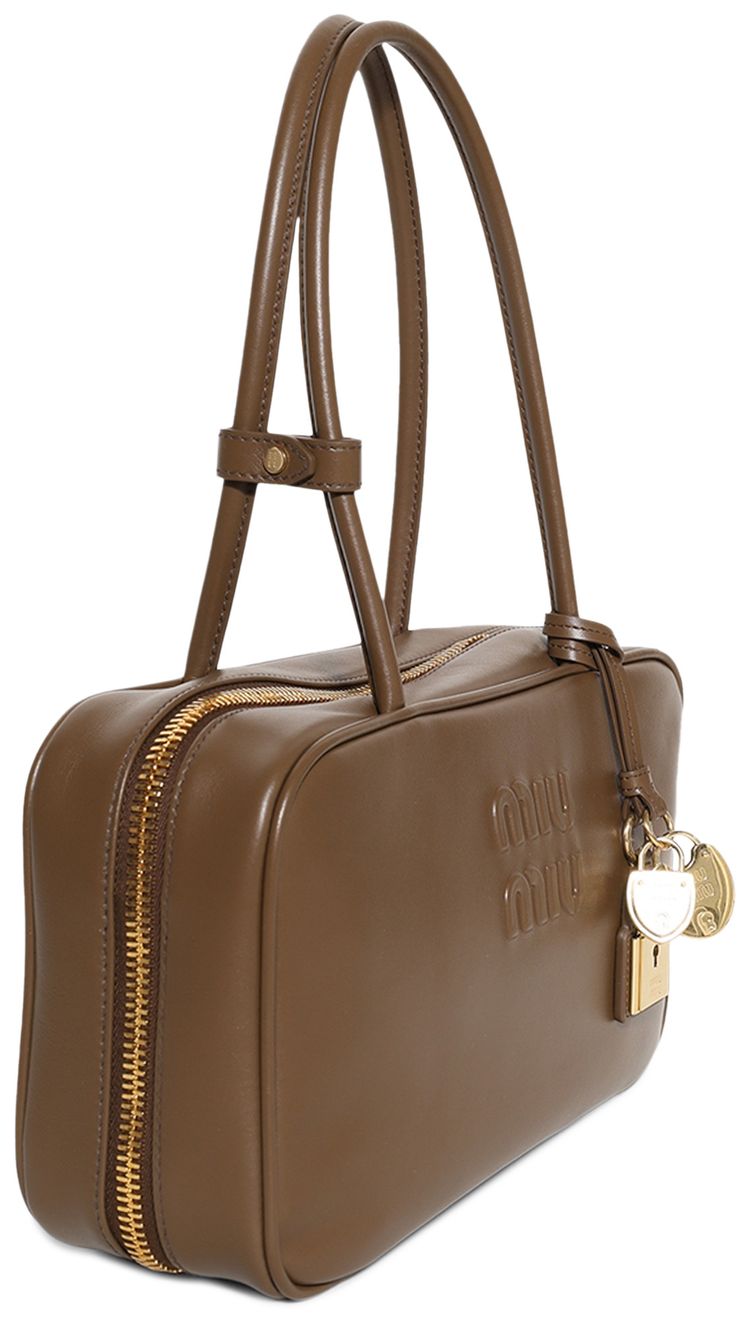 Miu Miu Beau Leather Top Handle Bag Tundra