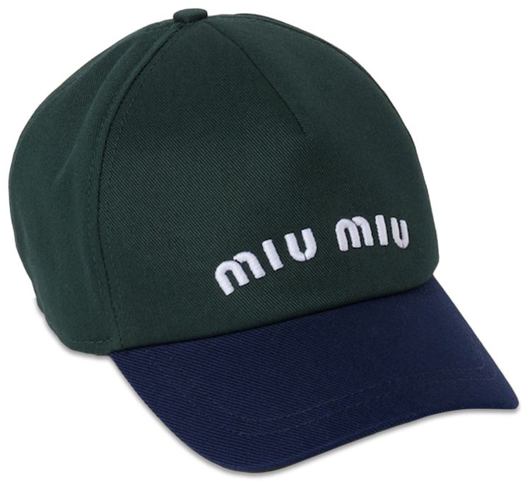 Miu Miu Drill Baseball Cap FirRoyal