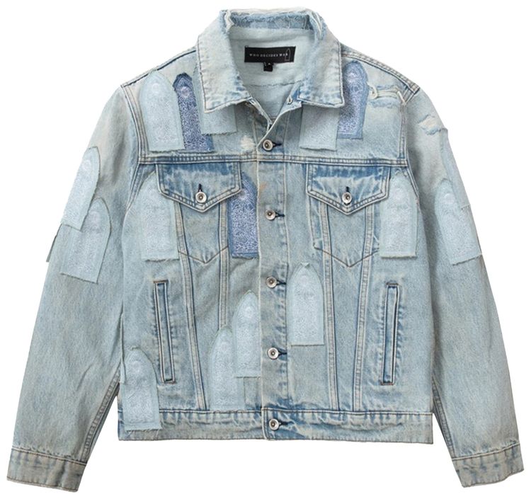 Who Decides War Patched Arch Denim Jacket Sky