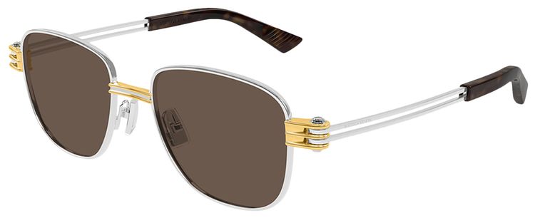 Bottega Veneta Square Sunglasses BrownHavana