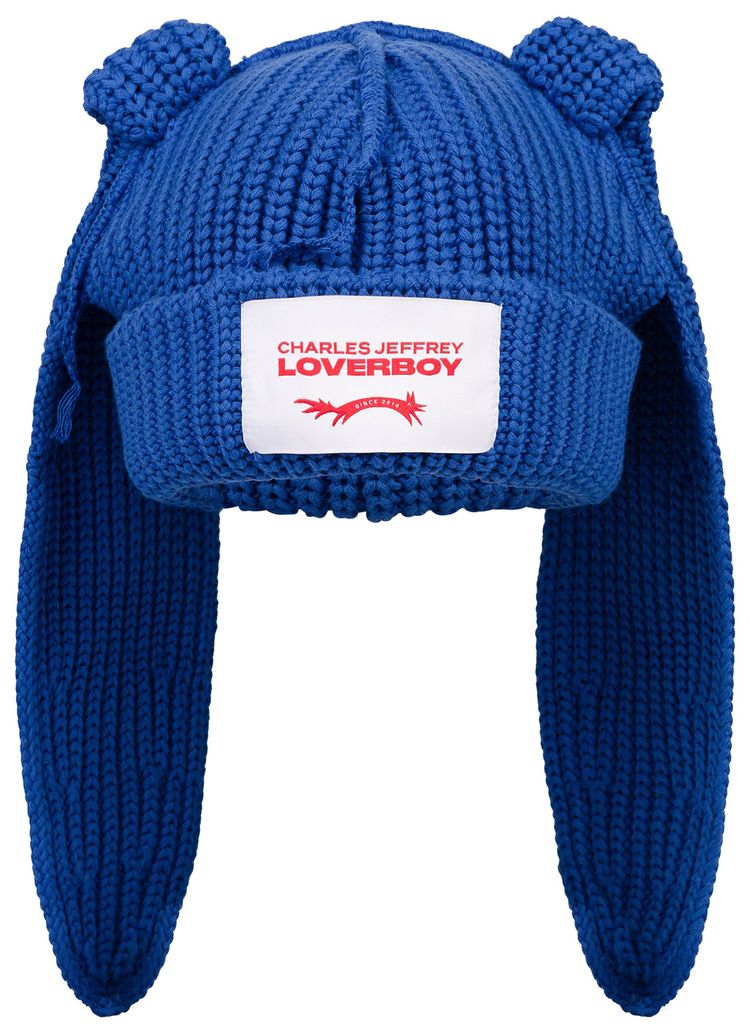 Charles Jeffrey Loverboy Chunky Rabbit Beanie Blue