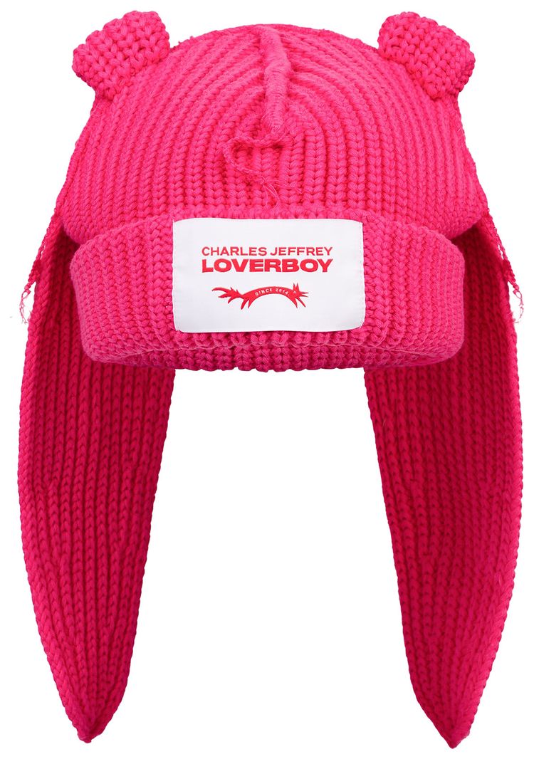 Charles Jeffrey Loverboy Chunky Rabbit Beanie Pink
