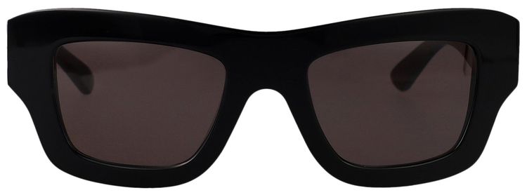 Bottega Veneta Ultrathin Squared Sunglasses BlackGrey