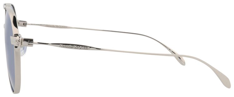 Alexander McQueen Aviator Sunglasses SilverLight Blue