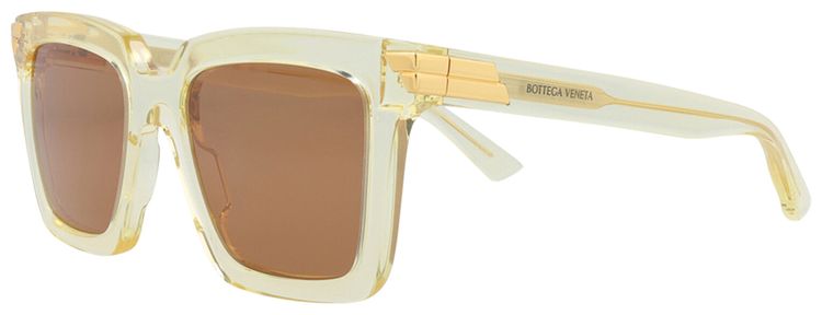 Bottega Veneta Square Sunglasses BeigeBrown
