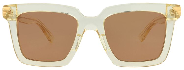 Bottega Veneta Square Sunglasses BeigeBrown