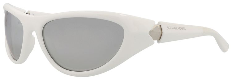 Bottega Veneta Shield Injection Sunglasses WhiteSilver