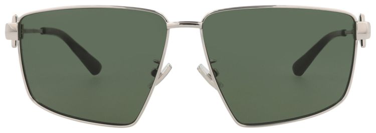Bottega Veneta Square Sunglasses SilverGreen