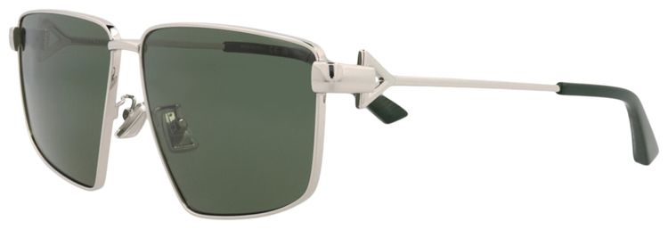 Bottega Veneta Square Sunglasses SilverGreen