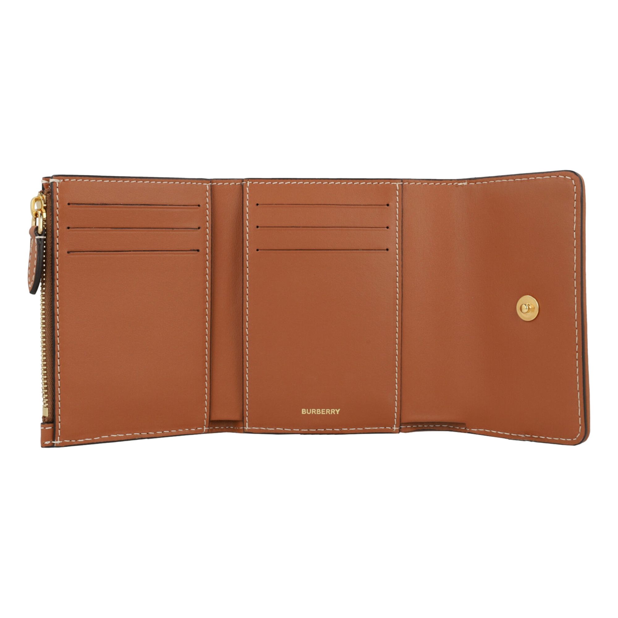 【BURBERRY】 人気！ 財布 3つ折り 定期入れ ベージュチェック バ−バリ− 三つ折り財布 レディース ブランド BURBERRY