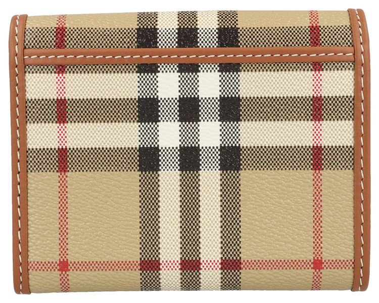 Burberry Lancaster Check Trifold Wallet Archive Beige