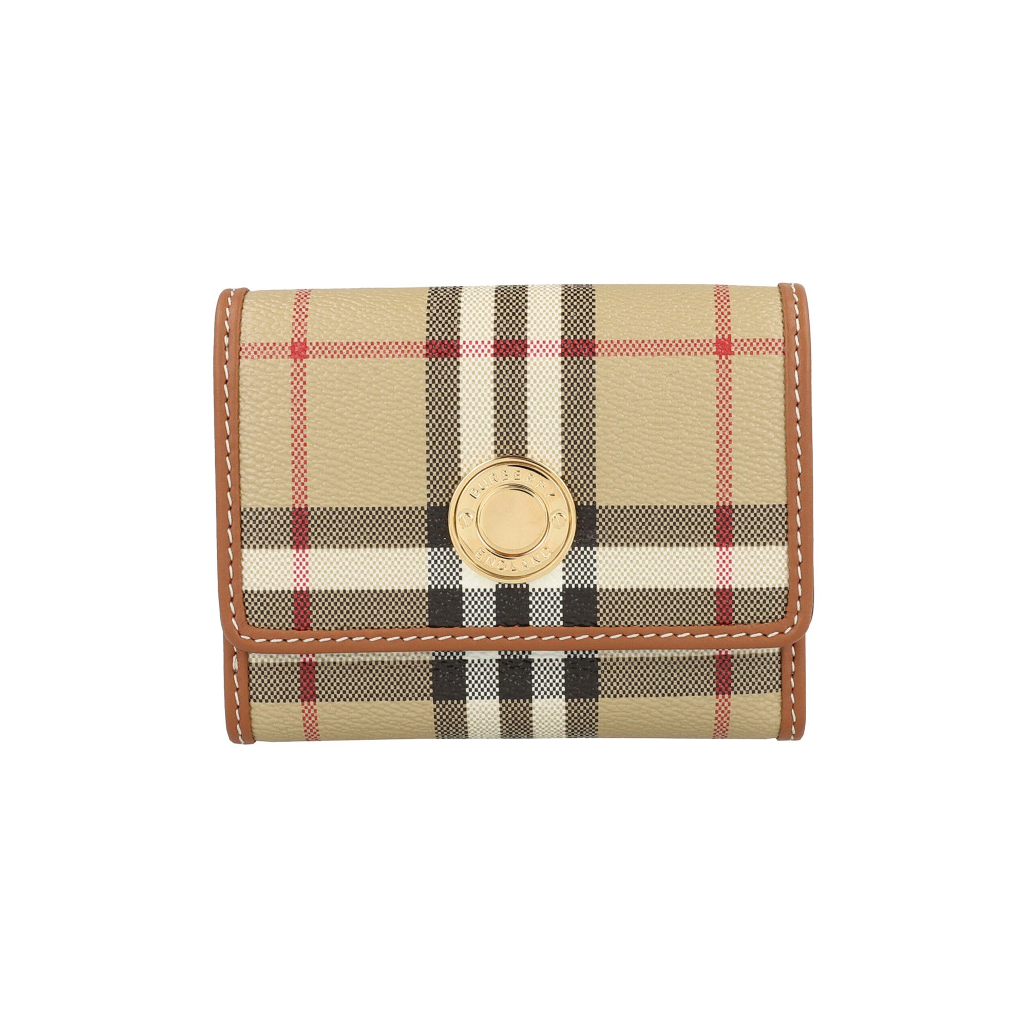 Buy Burberry Lancaster Check Trifold Wallet 'Archive Beige