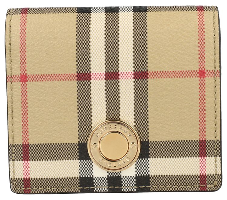 Burberry Small Check Bifold Wallet Archive Beige