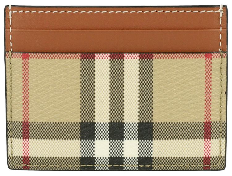 Burberry Sandon Check Card Holder Archive Beige