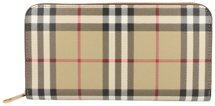 Burberry Check Zip Wallet Vintage CheckBriar Brown