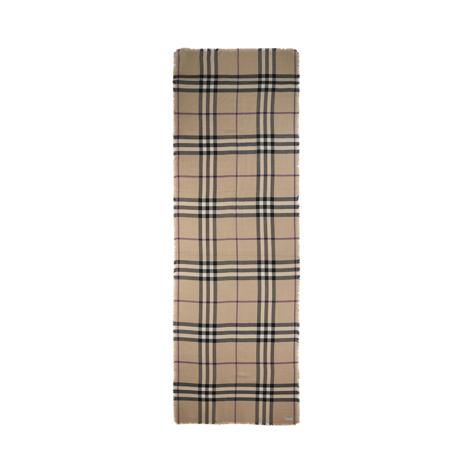 Buy Burberry Large Check Gauze Scarf 'Sand/Lichen' - 8097026 | GOAT