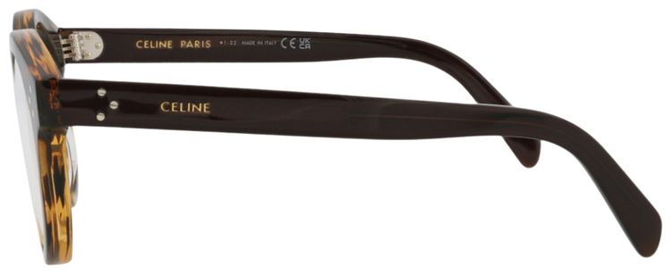 CELINE Round Optical Glasses HavanaTransparent