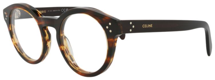 CELINE Round Optical Glasses HavanaTransparent