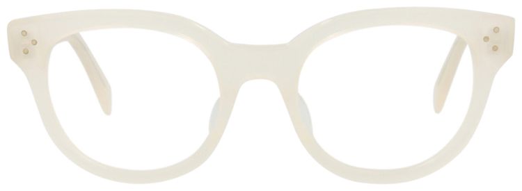 CELINE Round Optical Glasses IvoryTransparent