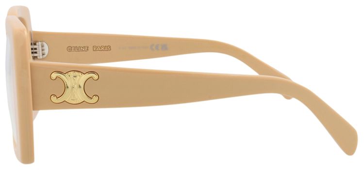 CELINE Square Optical Glasses BeigeTransparent