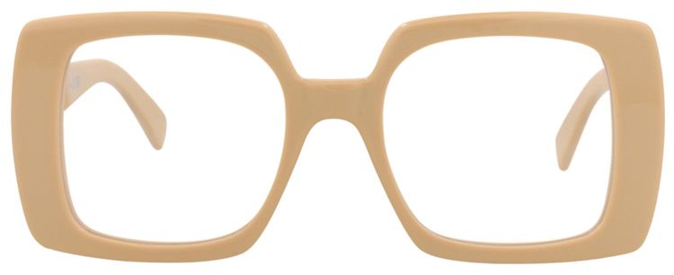 CELINE Square Optical Glasses BeigeTransparent