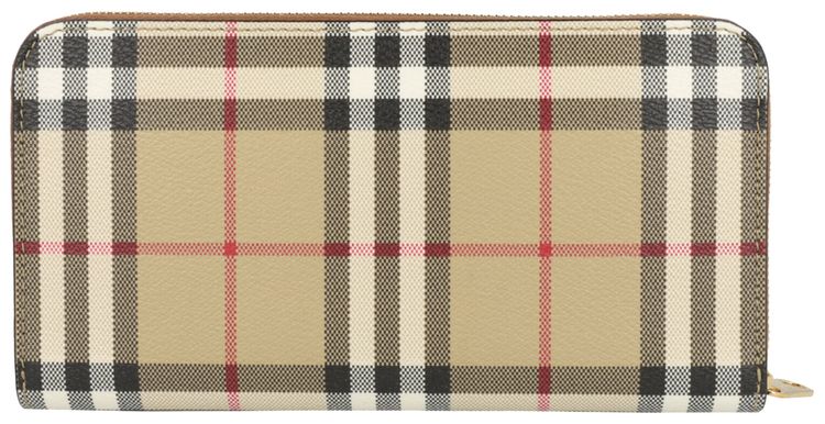 Burberry Check Zip Wallet Archive Beige