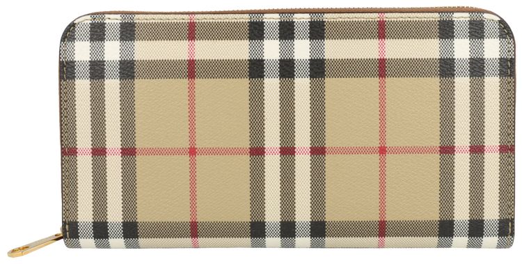 Burberry Check Zip Wallet Archive Beige