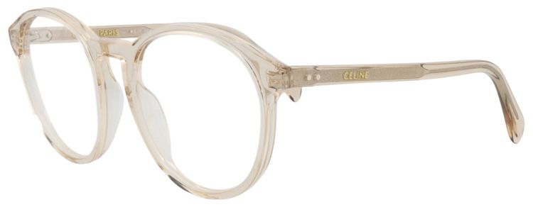 CELINE Round Optical Glasses BeigeTransparent