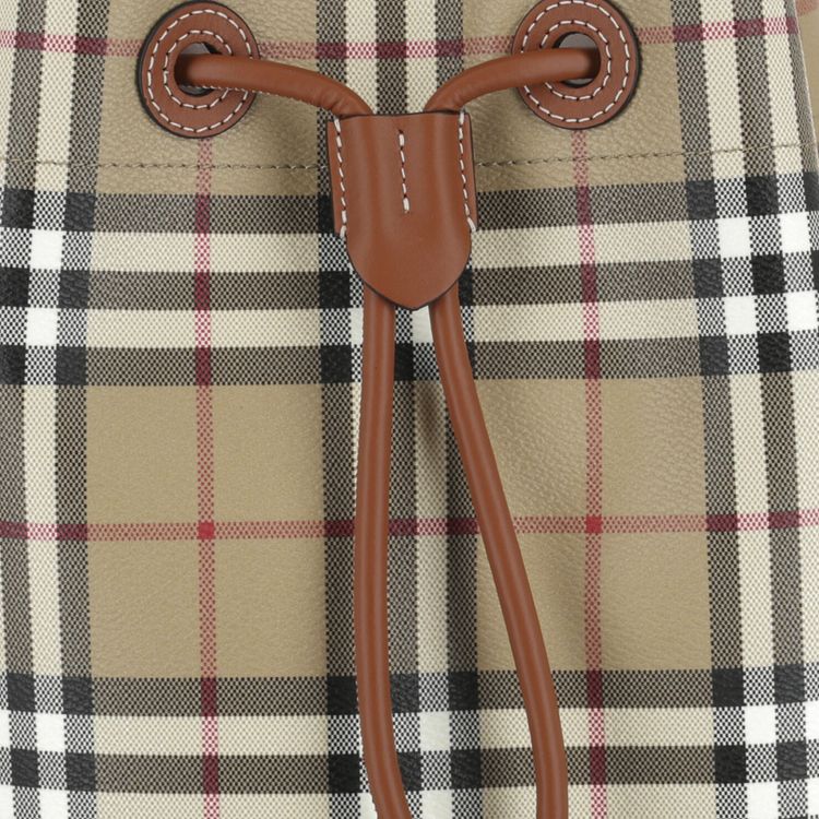Burberry Small TB Bucket Bag Vintage CheckBriar Brown