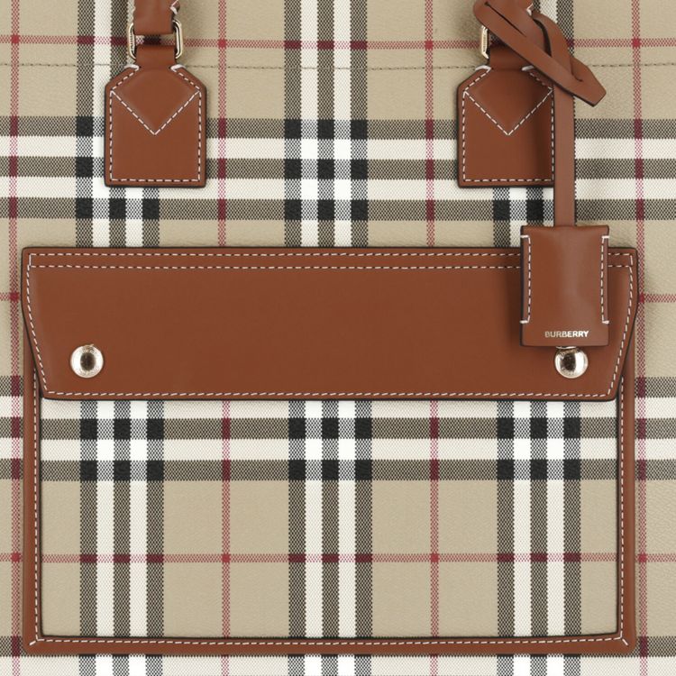 Burberry Medium Freya Tote Vintage CheckBriar Brown