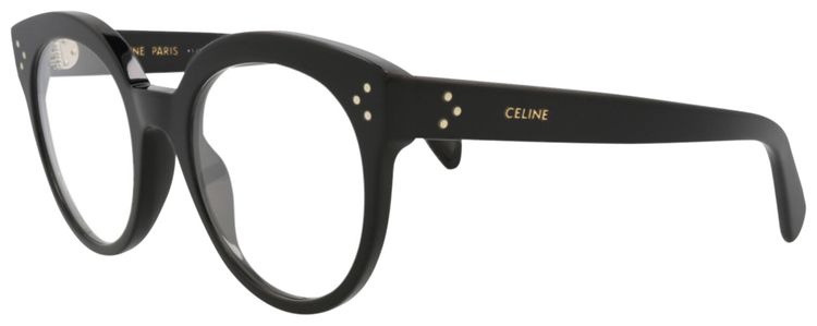 CELINE Round Optical Glasses BlackTransparent