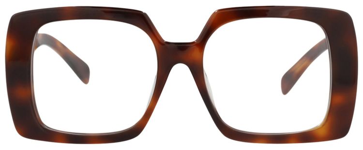 CELINE Square Optical Glasses HavanaTransparent