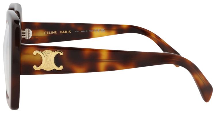 CELINE Square Optical Glasses HavanaTransparent