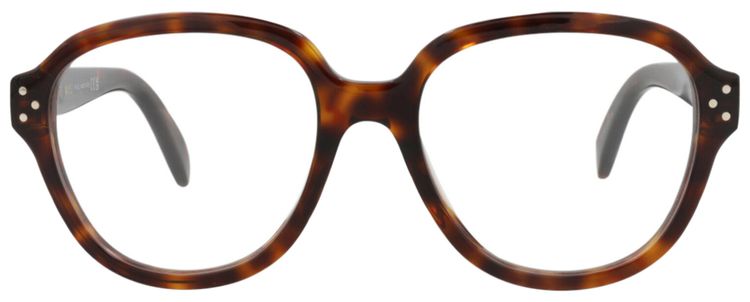 CELINE Round Optical Glasses HavanaTransparent