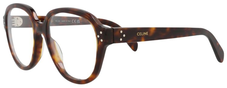 CELINE Round Optical Glasses HavanaTransparent
