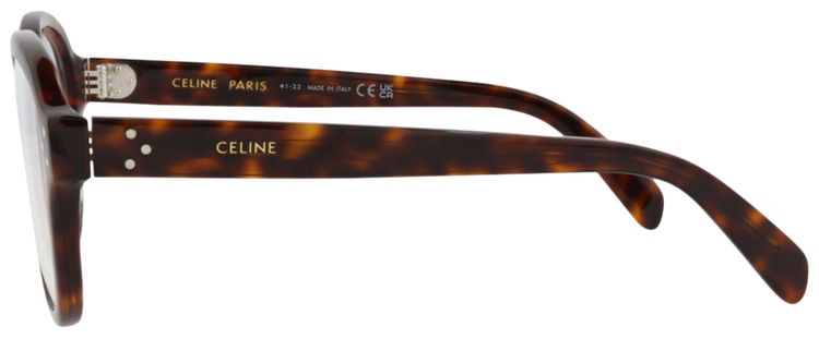 CELINE Round Optical Glasses HavanaTransparent