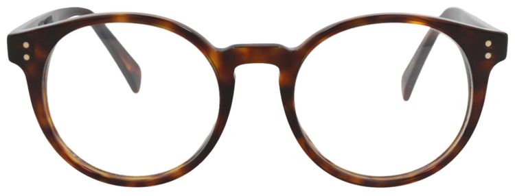 CELINE Round Optical Glasses HavanaTransparent