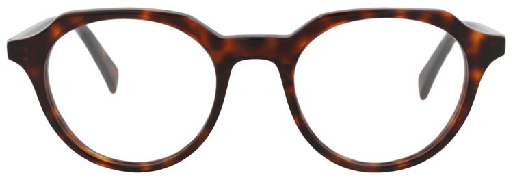 CELINE Round Optical Glasses HavanaTransparent