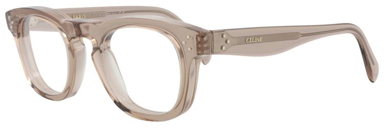 CELINE Round Optical Glasses BeigeTransparent