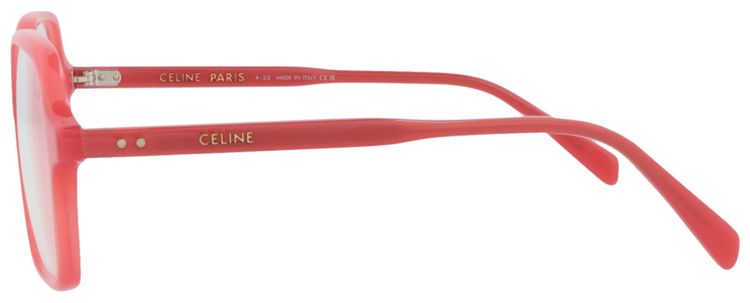 CELINE Square Optical Glasses RedTransparent